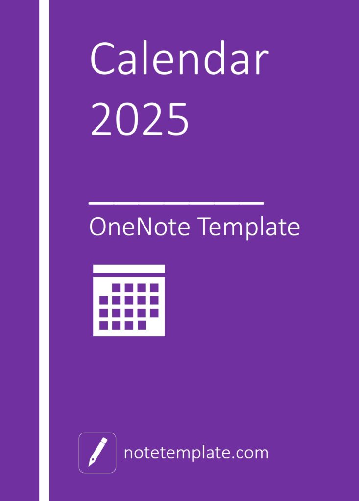 calender 2025 onenote template